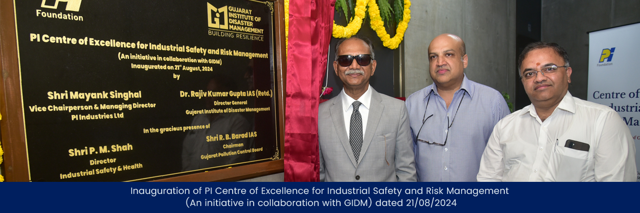 Inauguration of PI Centre of Excellence for Industrial Safety and Risk Management (An initiative in collaboration with GIDM) dated 21/08/2024
